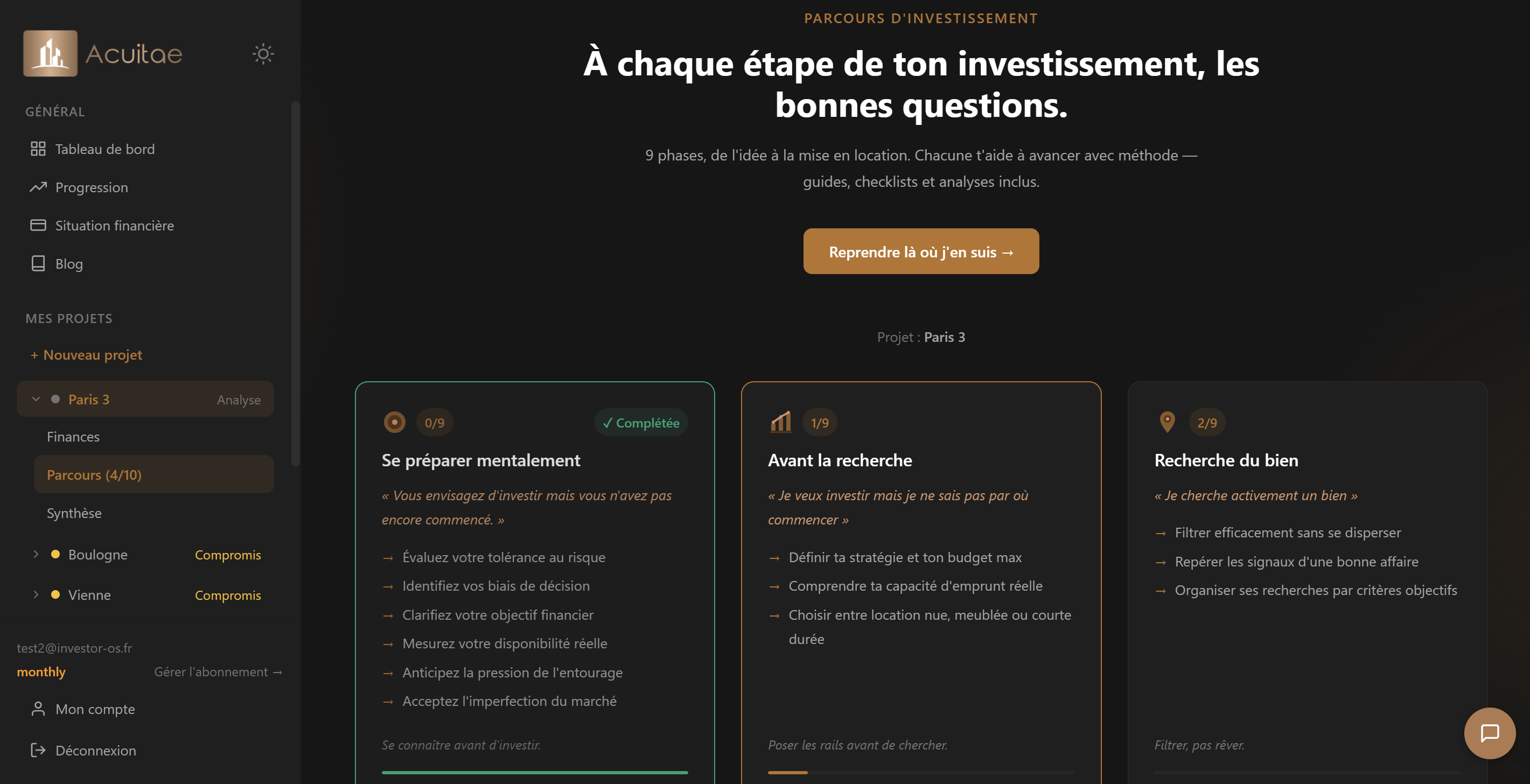 9 phases, de l'idée au premier loyer